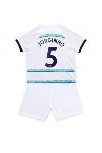 Fotbalové Dres Chelsea Jorginho #5 Dětské Venkovní Oblečení 2022-23 Krátký Rukáv (+ trenýrky)